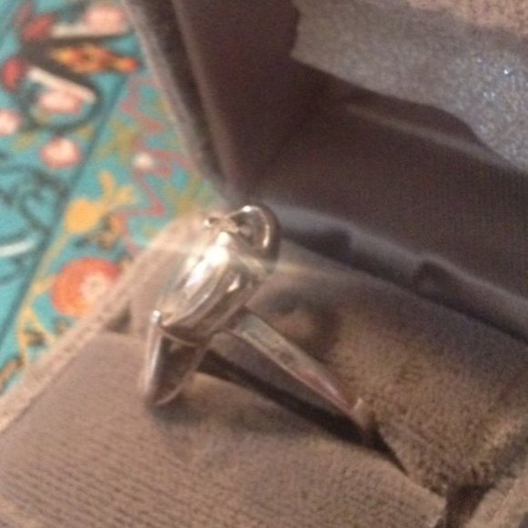 Pear Cut CZ 925 Silver Ring - Picture 8 of 12